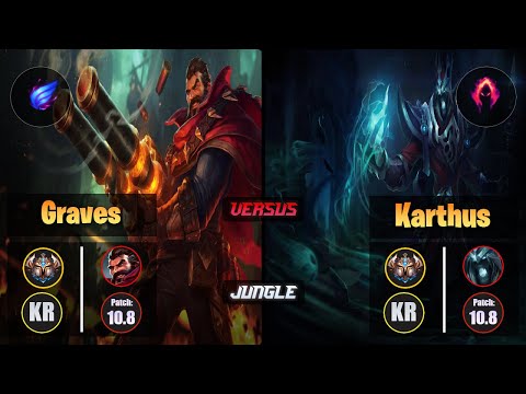 Challenger GRAVES [Phase Rush] (Jungle) VS  KARTHUS - Challenger KR Patch 10.8