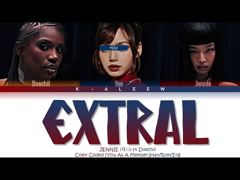 [KARAOKE] JENNIE (제니) ft. Doechii - 'ExtraL' [3 Members] (Color Coded Han/Rom/Eng)