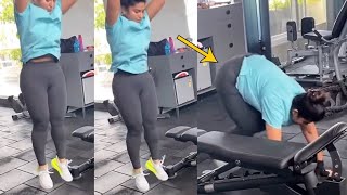 Sneha Viral Gym Workout Video  Tamil Actress Gym W