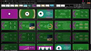 PP-23 Teal Orbit Morph PPT Template — video preview
