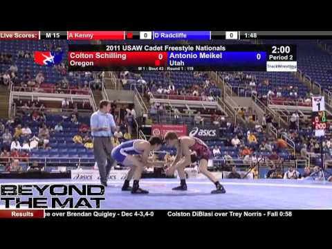 Cadet Freestyle 119 - Colton Schilling (OR) vs. Antonio Meikel (UT)