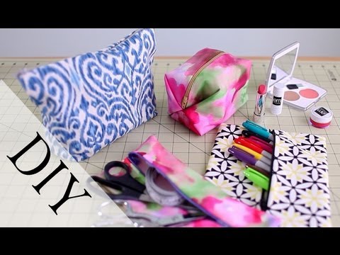 DIYペンシルケース＆メイクアップバッグ｛ノーソー＆ソー｝ by ANNEORSHINE (DIY Pencil Case & Makeup Bag {No Sew & Sew} by ANNEORSHINE)