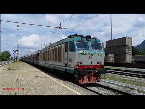 TRENO MERCI CON ARRIVO E PARTENZA A BORGO S. DALMAZZO (CN) SAB  10 - 6 - 2023.