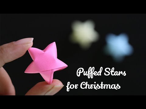 How to make Origami lucky star - How to Make 3D Paper Star for Christmas decorations