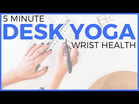 5 minute Desk Yoga for Wrists | Sarah Beth Yoga