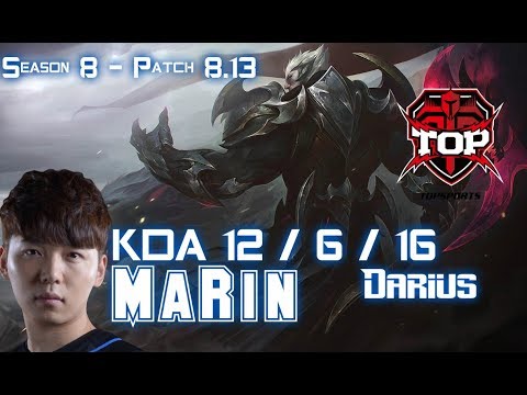 TOP MaRin DARIUS vs GAREN Top - Patch 8.13 KR Ranked