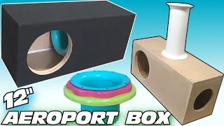 How To BUILD a Subwoofer BOX w/ 12" Ported Sub Enclsoure DESIGN &amp; Custom Adjustable Aero Port