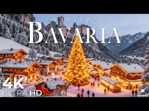 Winter in Bayern 4K ❄ Verschneite Alpen, zugefrorene Seen & friedliche deutsche Landschaften