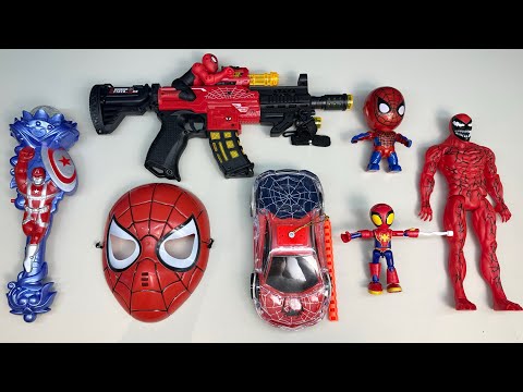 18 minute exciting Spider Man series toy unboxing, Marvel hero characters, sound and light toys