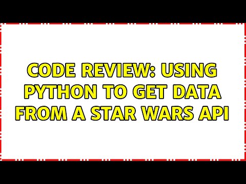 Code Review: Using Python to get data from a Star Wars API
