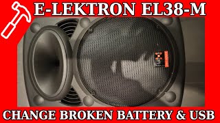 E-Lektron EL38 M 900W mobile PA SOUND SYSTEM - BATTERY & USB CHANGE