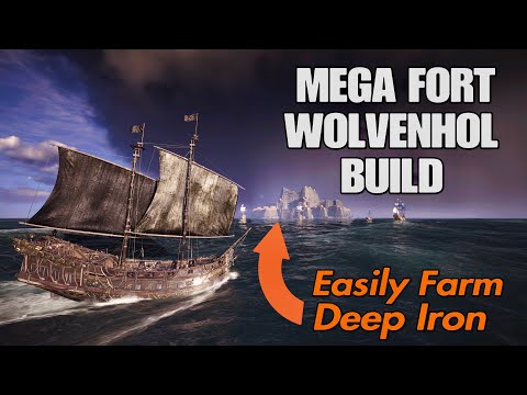 Skull and Bones fully upgraded Padewakang | best mega fort Wolvenhol plunder build | easy deep iron