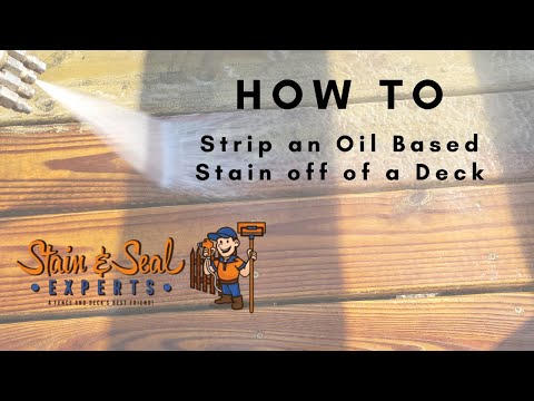 How to Strip Oil Based Stain Off of a Deck