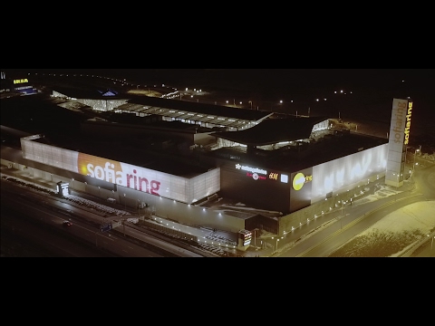 BG Drone - Ringmall Sofia at night