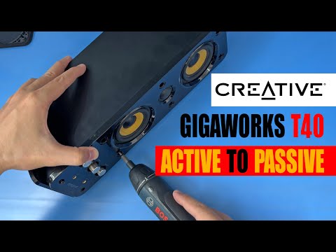 Creative GigaWorks T40 mod active to passive
