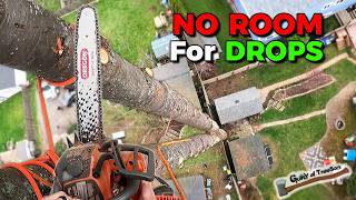 This Fir was in a TIGHT SPOT! Tree Removal with NO DROP Zone!