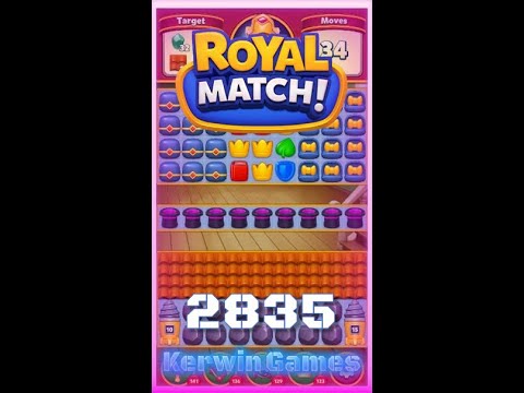 Royal Match Level 2835 - Hard Level - No Boosters Gameplay