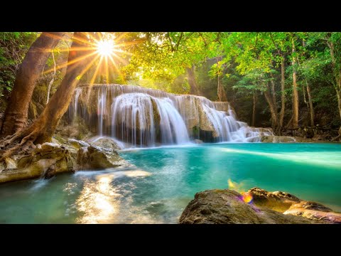 relaxing sleep music for babies with nature sounds, waterfall sounds soothing music for babies