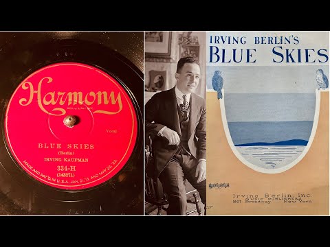 Irving Kaufman - Blue Skies - 78 rpm - Harmony 334H - 1927