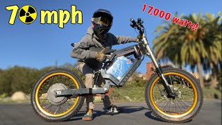 Ludicrous 17,000 watt ebike is absolutely insane!