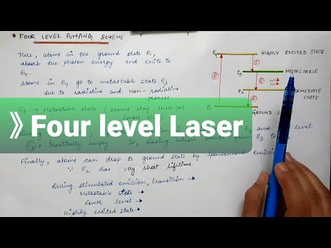 LASER | Lecture 11 | Four-level laser Difference b/w 3-level & 4-level laser