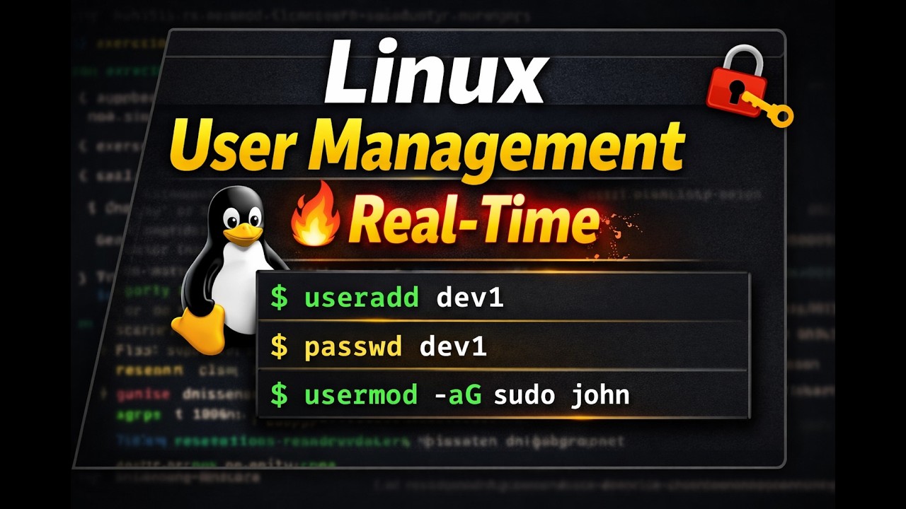 Linux User Management Full Tutorial | Real-Time Use Cases | Commands Explained