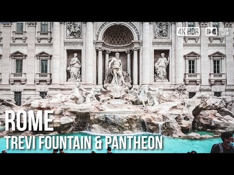 Roma, Fonte de Trevi e Panteão (CC) - 🇮🇹 Itália [4K HDR] Passeio a pé