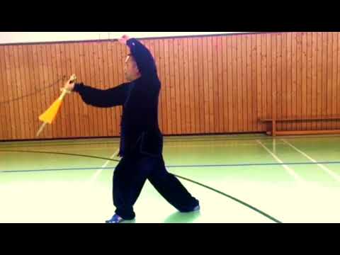 32式太极剑学习背向演练