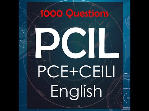 PCIL Exam - English - PCE + CE video