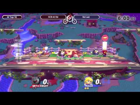 Arcadian #1 - SCB A2 Oki (Metaknight) vs A2 Not Last (Peach) - Smash Wii U