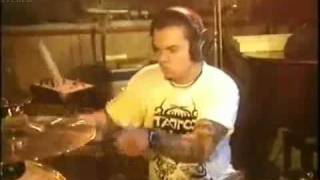 Sepultura in studio recording Ratamahatta 1996