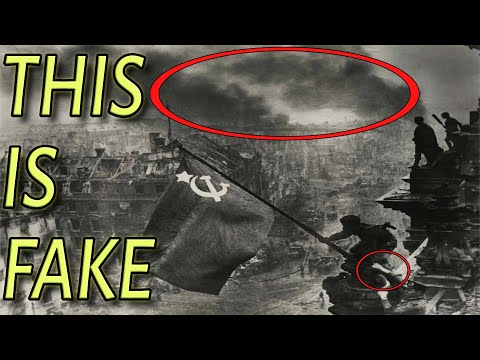 This Iconic World War 2 Photo is FAKED: Soviet flag over Reichstag