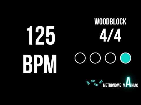 Metronome 125 BPM 4/4 - Woodblock