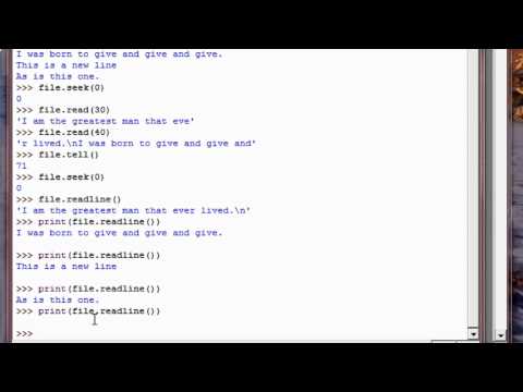 Python 3 Tutorial 23 Some File Io Methods