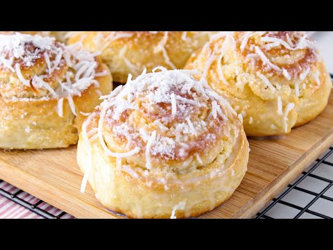 SUPER FLUFFY HUNGARIAN SLICES – FLUFFY AND MOIST COCONUT SWEET BREAD – WITHOUT BEING SICK