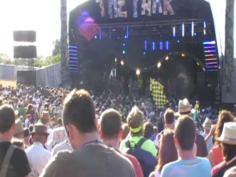 Shlomo at Glastonbury with Jarvis Cocker