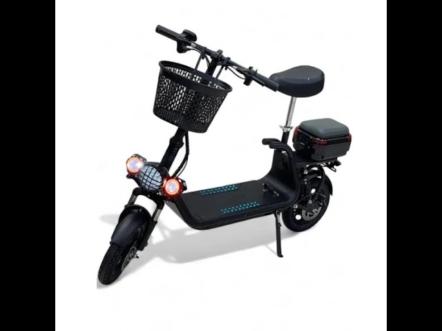 سكوتر كهربائي أبو سلة الملون 2025 مع مقعد وسلة أما...