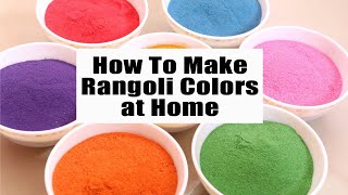 How to Make Rangoli Colours at Home | Rangoli Powder with Sand | Little Crafties