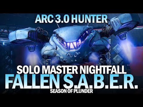 Solo 1600 Master Nightfall Fallen S.A.B.E.R. (Arc 3.0 Hunter) [Destiny 2]