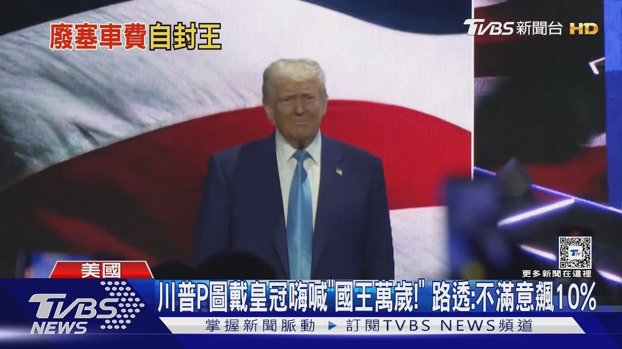 川普P圖戴皇冠嗨喊「國王萬歲!」 路透:不滿意飆10%