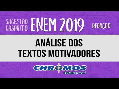 Gabarito ENEM 2019 CHROMOS -  Análise da redação Enem 2