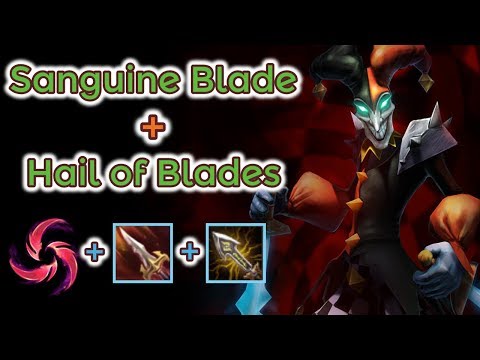 Hail of Blades + Sanguine Blade Shaco [League of Legends] Full Gameplay - Infernal Shaco