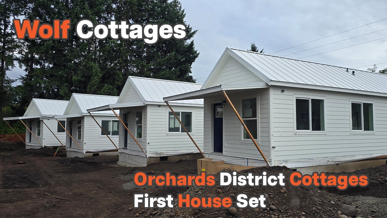 Sliding a House on to a Foundation | Orchards District Cottages First House Set