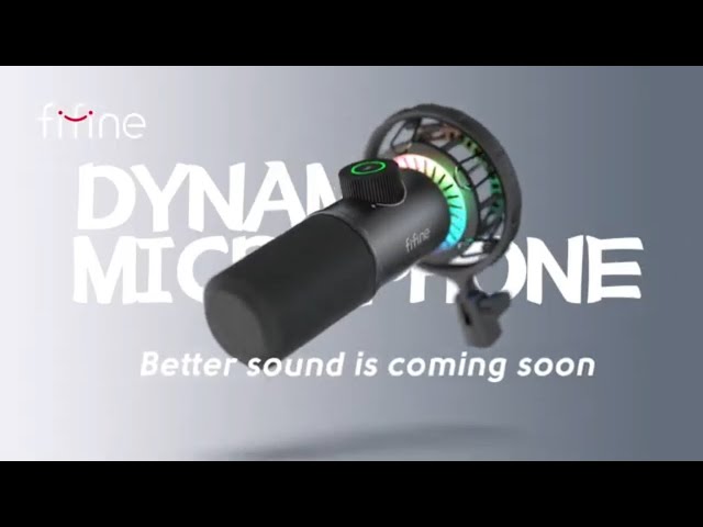 Fifine K658 Micrófono Dinámico Cardioide para Streaming y Podcasting USB-C RGB Negro video