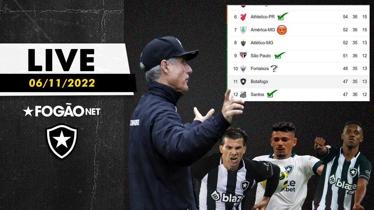 LIVE | Botafogo tem sábado ‘quase perfeito’ e agora vive hora da verdade por vaga na Libertadores