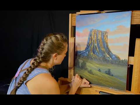 Oil Painting Tutorial #20 “Devil’s Tower” by Kaylee Rakowski