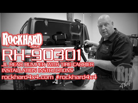 RH 90301 - JL Rear Bumper with Tire Carrier - Install Video Instructions by Rock Hard 4x4
