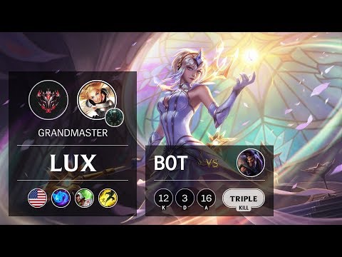Lux Bot vs Draven - NA Grandmaster Patch 9.7