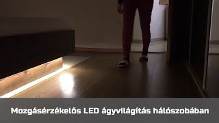 Videó: Mozgásérzékelős LED ágyvilágítás hálószobában