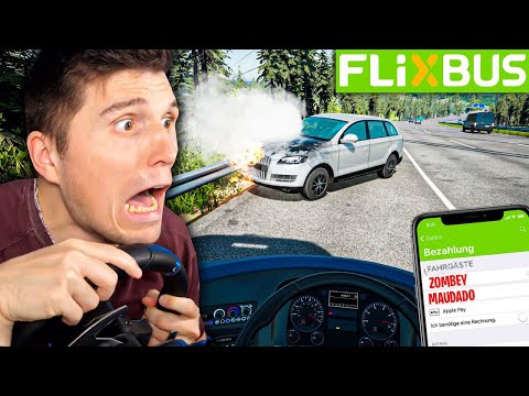 Auto auf der Autobahn BRENNT! ✪ (Flixbus) Fernbus Simulator